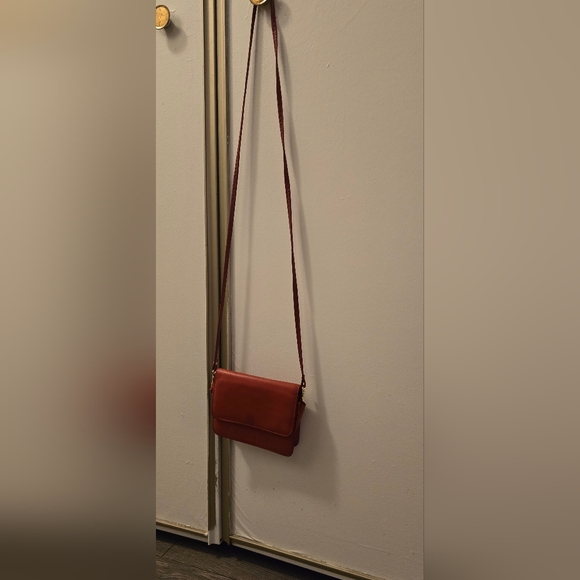 Vintage Red Leather Orvis Shoulder Purse Clutch With Removable Straps - Picture 2 of 10